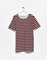 Brown and White Striped T-shirt image 1